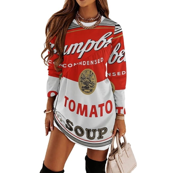 TOMATO SOUP Loose Dress Evening Dress Summer Dresses for Women Luxury Dress Long Sleeved Dress