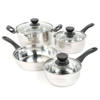 Sunbeam Alvordton 7-Piece Cookware Set, Mirror Polish