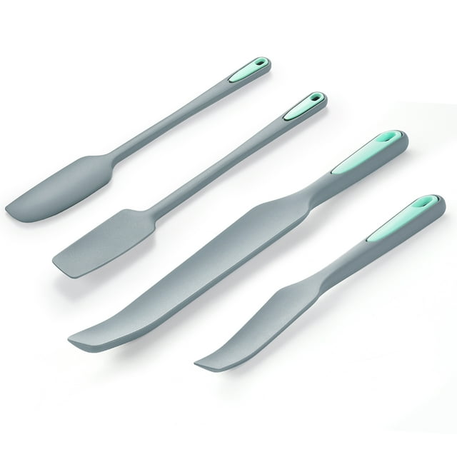 To Encounter 4pc Silicone Spatula Set with Stainless Steel Handles, Nonstick and Heat Resistant
