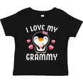 thumbnail image 3 of Inktastic I Love My Grammy with Cute Penguin and Hearts Girls Toddler T-Shirt, 3 of 5