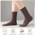 thumbnail image 5 of Bocaoying 6 Pairs Women‘s Retro Slouch Socks - Long Boot Socks, Soft Scrunch Socks for Women Size 5.5-9, Breathable Socks for Boots, Winter and Everyday Wear, 5 of 9
