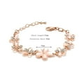 thumbnail image 4 of Jiaroswwei Fashion Flower Chain Rhinestone Wrist Decor Women Jewelry Bracelet Bangle, 4 of 4