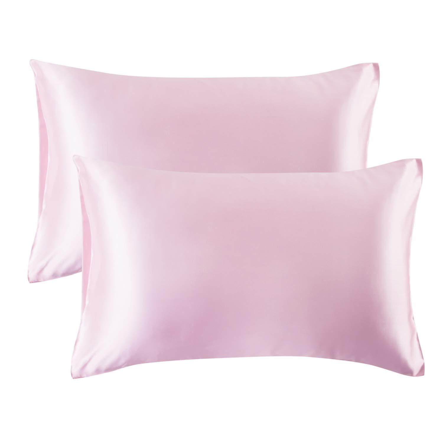 Bedsure Satin Pillowcase for Hair and Skin, 2Pack Queen Size (20x30