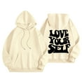 thumbnail image 5 of Womens Hoodies Long Sleeve Pullover Hoodie Sweatshirt Cute Hoodies Beige Womens Jacket Winter Clothes for Women Teen Clothing, 5 of 5