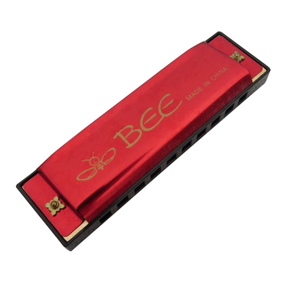 MasteelfCA Instrument de Musique Harmonica en Plastique 10 Trous pour Débutants Étudiants Enfants Cadeau (Rouge)