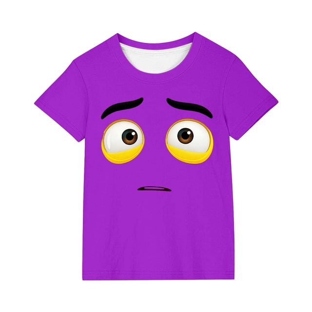 Hauts à Manches Courtes Mignons pour Femmes, T-Shirt Décontracté à Imprimé Couleur Unie, 1 Pce
