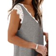 thumbnail image 1 of New Lace Vest Loose Casual Slit T-shirt, 1 of 3