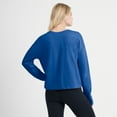 thumbnail image 5 of Women's Fanatics Blue New York Rangers Oversized All Out Effort Long Sleeve Henley T-Shirt, 5 of 5