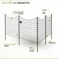 thumbnail image 4 of Zippity Outdoor Products 39in H (4 Fence Panels + 1 Gate) No Dig Easy Install Zippity Black Metal Fence, Decorative Fence for Garden Fencing For Dogs, 4 of 8