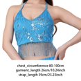 thumbnail image 7 of Belly Dance Tassel Crop Top Sequin Halter Adjustable Polyester Material for Women Party Performance, 7 of 7