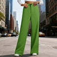 thumbnail image 2 of Miluxas Women Wide Leg Dress Pants High Waisted Button Zip Business Casual Trousers Versatile office Work Pants with Pockets, 2 of 9