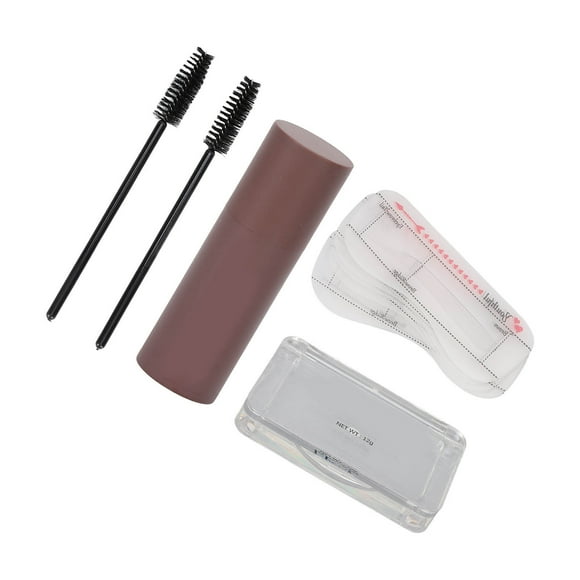 Eyebrow Shaping Kit, Eyebrow Stencil Kit Waterproof 1 Step Brown Buildable For Perfect Brow Dark Brown