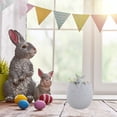 thumbnail image 4 of FELTECHELECTR 1Pcs Resin Rabbit Egg Shells Plant Pot Cracked Shell Bunny Shape Spring Theme Home Table Decorations, 4 of 8