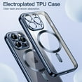 thumbnail image 3 of JETech Electroplated Case for iPhone 15 Pro Max 6.7-Inch, Camera Lens Full Protection, Compatible with MagSafe Wireless Charging, Shockproof Soft TPU Phone Cover (Blue), 3 of 7
