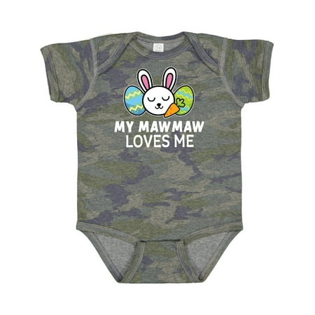 

Inktastic My Mawmaw Loves Me with Bunny and Easter Eggs Gift Baby Boy or Baby Girl Bodysuit