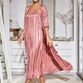 thumbnail image 5 of HAiming Women's Nightgown Robe Set 2 Piece Striped Satin Long Bathrobes Soft Cozy Sleepwear Silky Pajamas Loungewear, 5 of 9