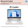 thumbnail image 6 of HP 14" Laptop 2026 Business Student Computer, Win 11 Pro, Lifetime MS Office, Quad-Core Intel N150, 4GB RAM, 628GB Storage (128GB UFS+500GB Ext), Copilot AI, Slim, MarxsolAccessory, WiFi 6, Rose Gold, 6 of 11