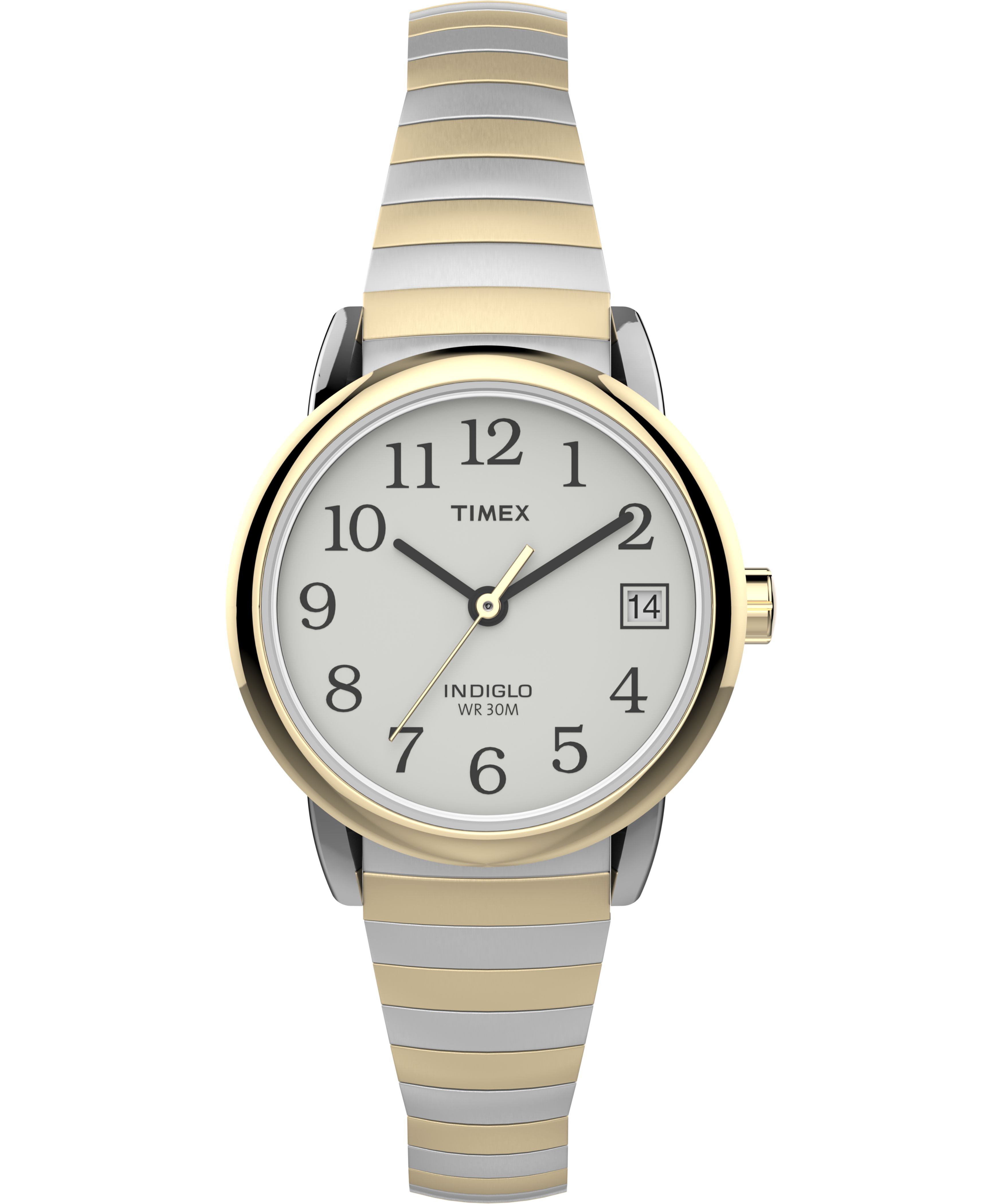 Elgin Adult Female Analog Watch 2pc Set with Oval Mother of Pearl
