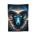 thumbnail image 7 of DouZhe Ultra-Soft Micro Fleece Lightweight Flannel Bed Blanket, Aries Zodiac Signs Print Cozy Warm Throw Blankets, 50"x40", 7 of 7