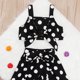 thumbnail image 5 of Falda con lazo y volantes con estampado de puntos de ondas de verano para niñas pequeñas de Herrnalise ¡Descuento de dos piezas!, 5 of 8