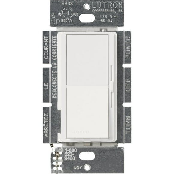 Lutron MAIN-11291 Single Gang White DVLV-600P-WH LIGHTING DIMMER