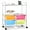 Orange + Pink + Blue + Green, variant on Costway 4Drawer Rolling Storage Cart shelf Scrapbook Paper Office School Organizer Clear