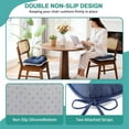 thumbnail image 2 of Chair Cushions for Dining Chairs Set of 6,3.5" Thick Kitchen Table Chair Pads with Ties,Non Slip Backing and Covers, Seat Cushion for Dining Room,Bar,Patio Chairs,16"X16"X3.5",Navy Blue, 2 of 14