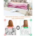 thumbnail image 3 of Pink Coastal Beach Pillow Cases Body Size, Smooth Satin Pillowcase for Hair and Skin, Modern Oil Painting Nautical Decorative Cooling Bed Pillow Covers with Zipper, 20x54 Inches, 3 of 5
