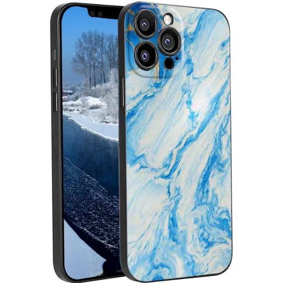 Compatible with iPhone 13 Pro Max Phone Case, Blue-Marble-s-Men Case Silicone Protective for Teen Girl Boy Case for iPhone 13 Pro Max
