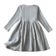 thumbnail image 4 of Zshosam Dress for New Born Baby Girls Girl Long Sleeve Dress Tiered Ruffle Swing Shirt Dress Size 4T 5T,(Grey 4-5 Years), 4 of 7