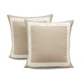 thumbnail image 6 of Mia Solid Pleated Color Block With Euro Shams Comforter Neutral 5Pc Set Full/Queen, 6 of 7