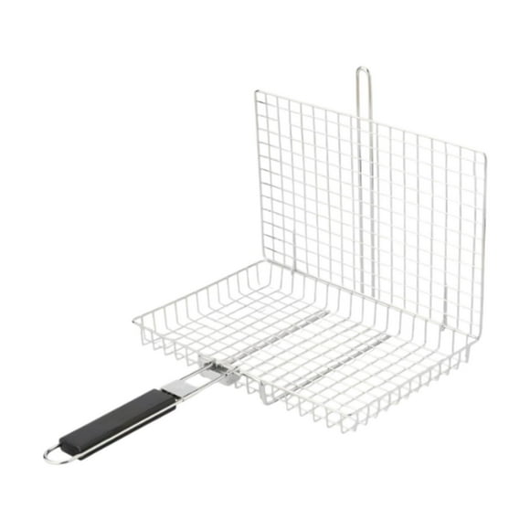 GRILL CASK NET Barbq Herramienta accesorios de parrilla rectangular con mango extraíble Acero inoxidable para actividades al aire libre para fiestas