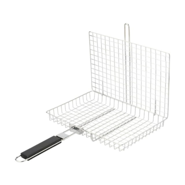 GRILL CASK NET Barbq Herramienta accesorios de parrilla rectangular con mango extraíble Acero inoxidable para actividades al aire libre para fiestas