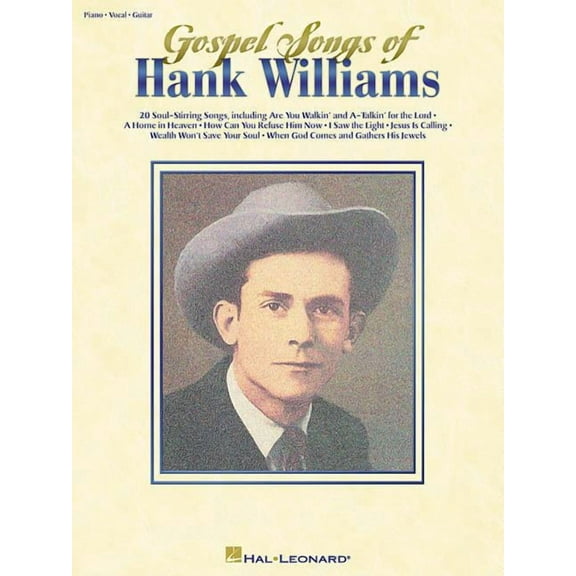 Hal Leonard Gospel Songs of Hank Williams Piano/Vocal/Guitar Artist Songbook