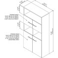 thumbnail image 5 of Bush Business Furniture Office 500 5-Shelf 70H Bookcase with Doors Sand Oak OFB136SO, 5 of 9