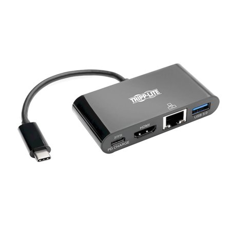 UPC: 0037332209146 | Tripp Lite USB C to HDMI Multiport Adapter Dock 4K USB Type C to HDMI Black (U444-06N-H4GUBC)