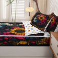 thumbnail image 5 of Homewish Grunge Skull Zipper Queen Comforter Set with Fitted Sheet and 2 Pillowcases,Sunflowers Floral Zipper Bedding Set,Halloween Bed Set,Halloween Reversible,4pcs, 5 of 8