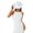 White, variant on Women Cowboy Cowgirl Hat Summer Western Style Furry Trim Wide Brim Sun Hat Beach Cap