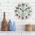 thumbnail image 3 of Coolnut Marine Ocean Animals Pattern Round Wall Clock, Battery Operated Silent Non Ticking Desk Clock for Home Bedroom Kitchen Office School Wall Clock 9.9 Inch Home Decor, 3 of 6