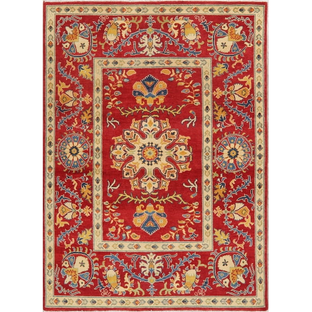 Rugselect Super Kazak Chechen Wool Handmade Area Rug 5x7 Traditional Oriental Walmart Com Walmart Com