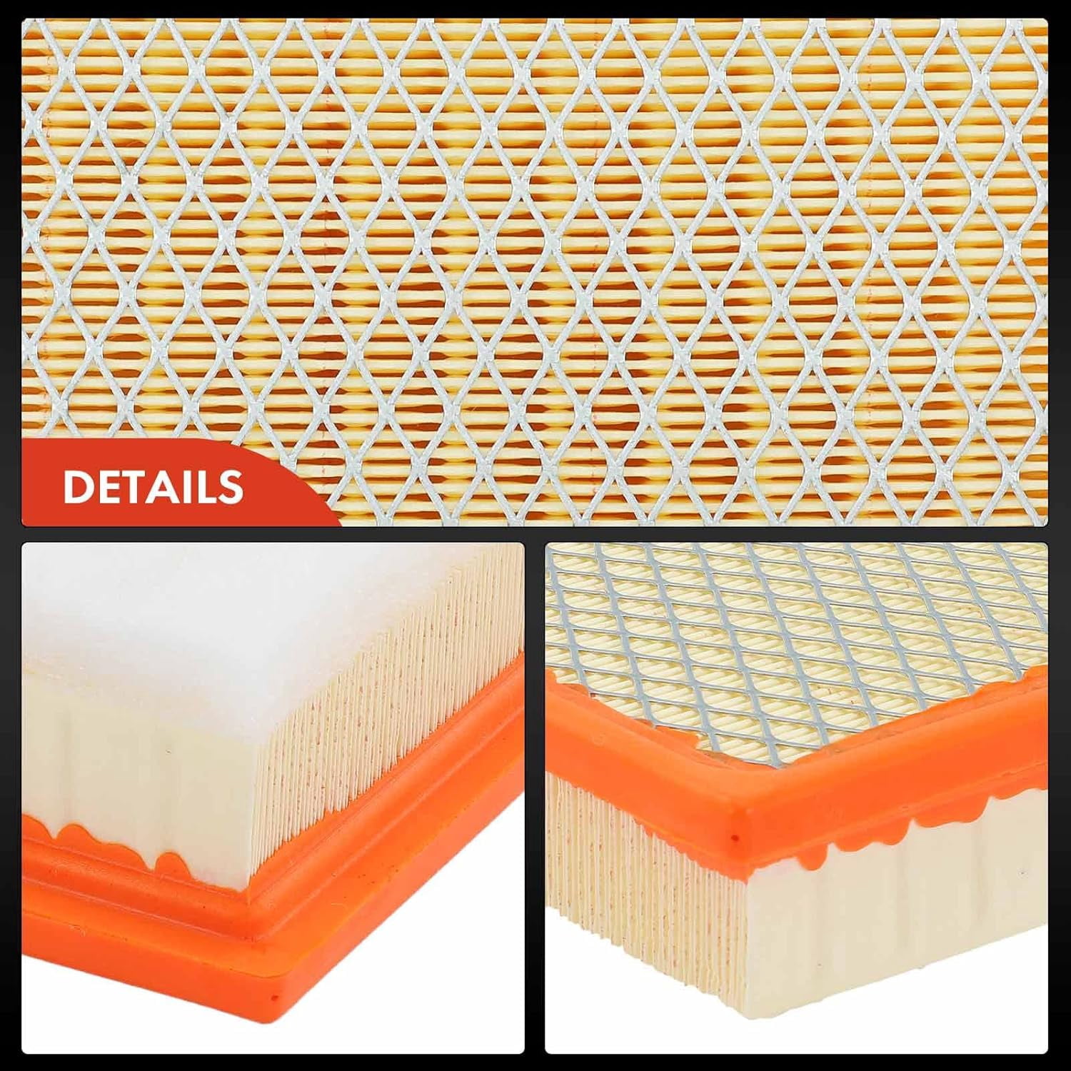 A-Premium 2-PC Engine Air Filter Compatible with Cadillac CT6 2016 2017 2018 2019 V6 3.0L, Replaces# 23441383, 23450879
