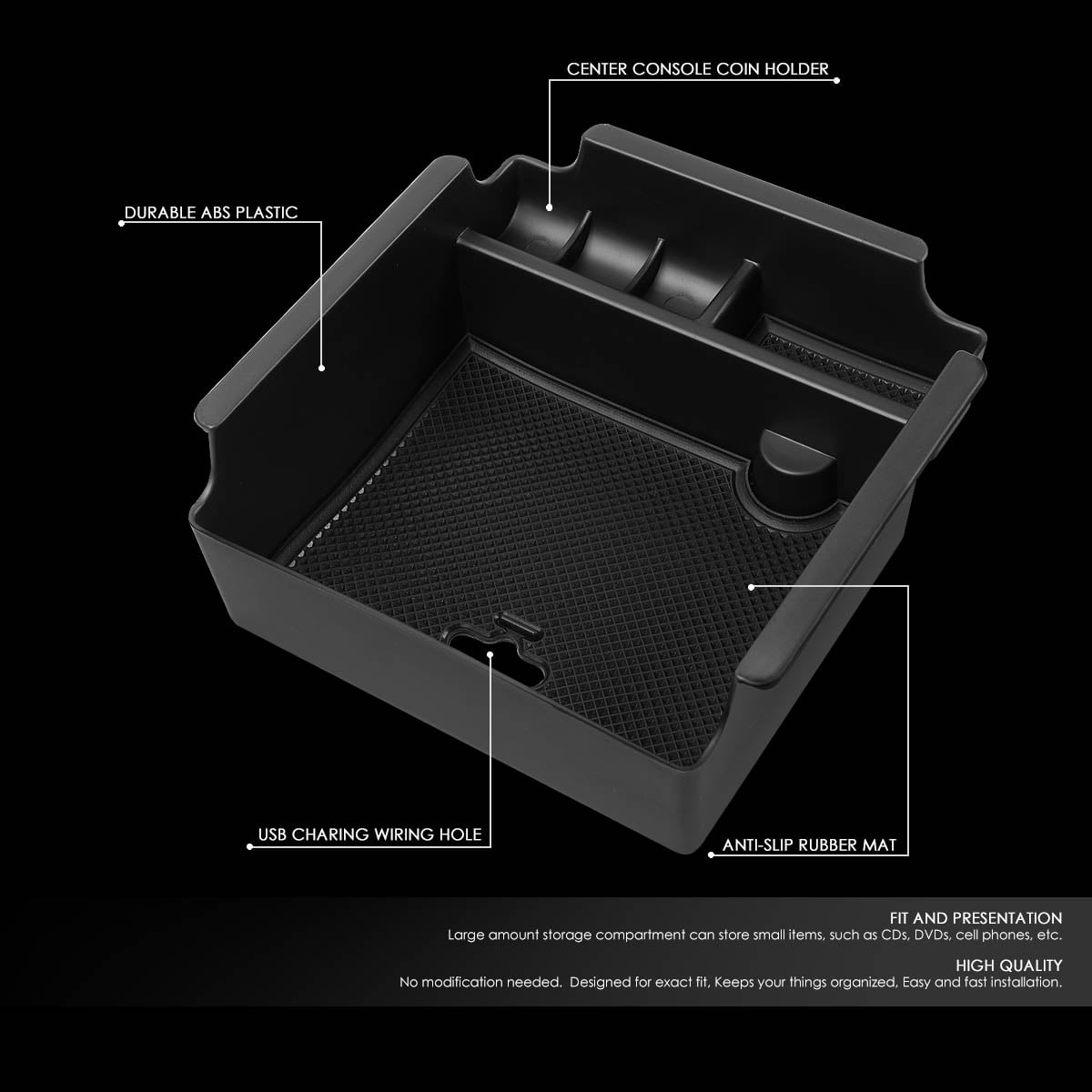 For Nissan NP300 2015-2018 Car Armrest Box Center Console Storage Organizer Tray