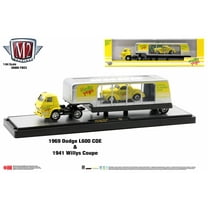 M2 Machines Auto Hauler Tw23 1969 Dodge L600 Coe & 1941 Willys Coupe