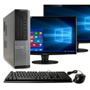 Dell Optiplex 7010 Desktop Computer PC, 3.20 GHz Intel i5 Quad Core Gen 3, 16GB DDR3 RAM, 1TB SATA Hard Drive, Windows 10 Home 64 bit, Dual (2) 22 Screens Screen