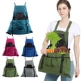 thumbnail image 2 of Tablier de Champ et de Récolte, Tablier de Jardinage de Champ et de Récolte Système de Récolte en 1 Seconde, avec Poches, Rangement Pratique, Réutilisable, Toile Durable, Unisexe, Vert D, 2 of 4