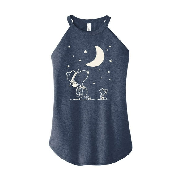 Peanuts - Star Gazing - Juniors High Neck Tank Top
