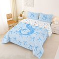 thumbnail image 2 of Erosebridal Bowknot Initial Alphabet S Full Size Comforter Sets,Blue Girls Bowtie Bedding Sets For Kids,Colorful Stars Reversible,3 Pieces, 2 of 7