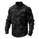 thumbnail image 2 of Ceisia Men's Loose Fit Vintage Night Camouflage Print Long Sleeve Cotton Shirt Black M Gifts, 2 of 3