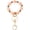 Gold(pink), variant on Silicone Beaded Wristlet Keychain, Cute Key Ring Bracelet Stretchy for Women Car Keys Wallets Gold(pink) -