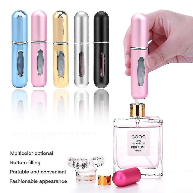 Atomizador de Perfume de 5 uds., 5ml, botellas de Perfume recargables portátiles (hy)